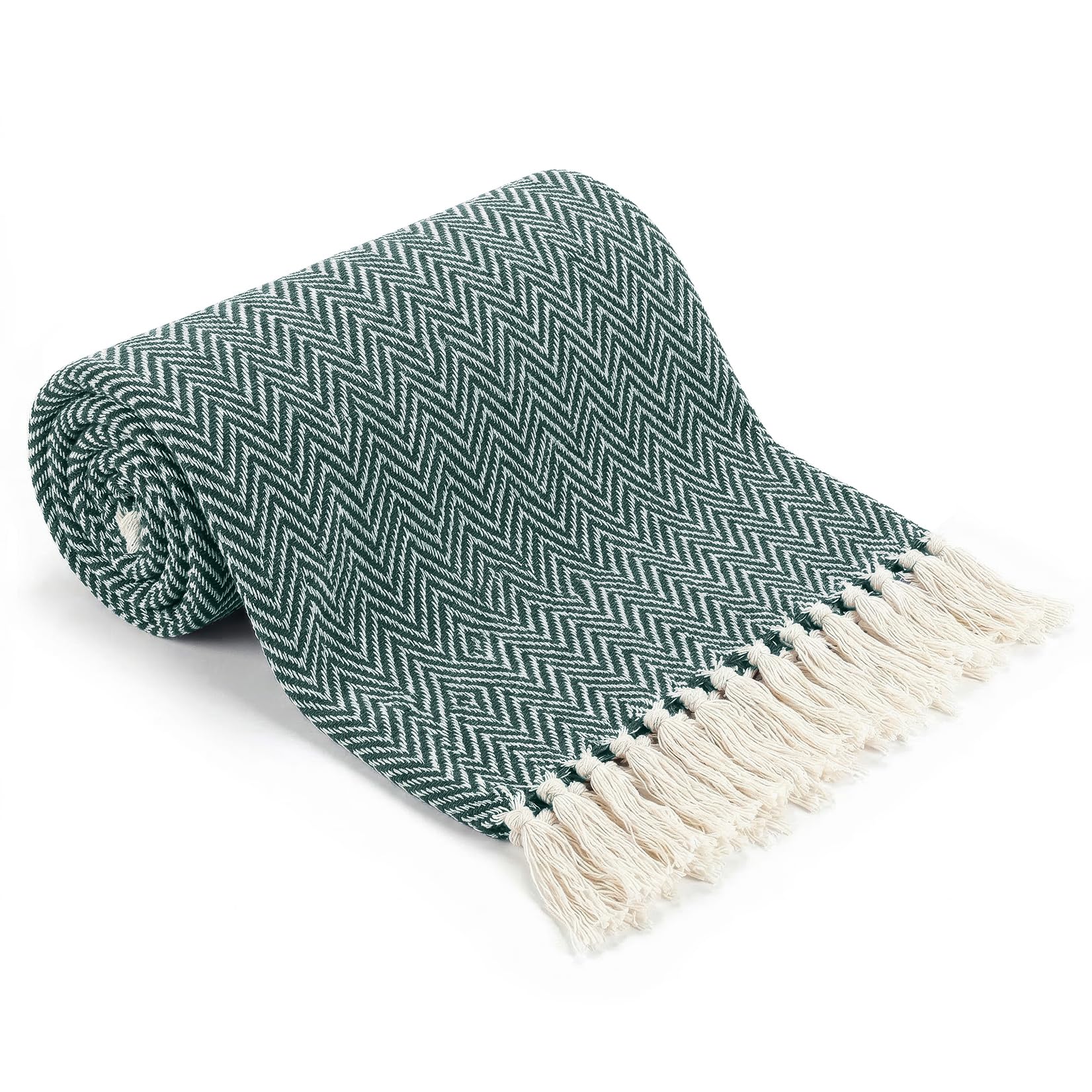 Ehc Green Throw Blanket, Throws For Sofas Armchairs Sofa Settee Couch Reversible Bed Cover Over Blanket, Single 127 X 152 Cm,