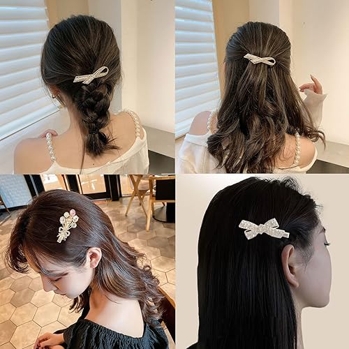 Miniatura 6 de Yexnum Pasadores para el cabello para mujeres y niñas diamantes de imitación brillantes de moda pinzas para el cabello accesorios para el cabello 5