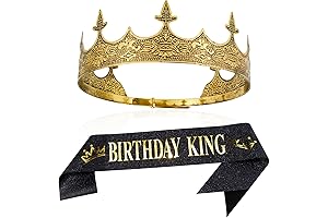 TOBATOBA Men Crown and Sash for Men