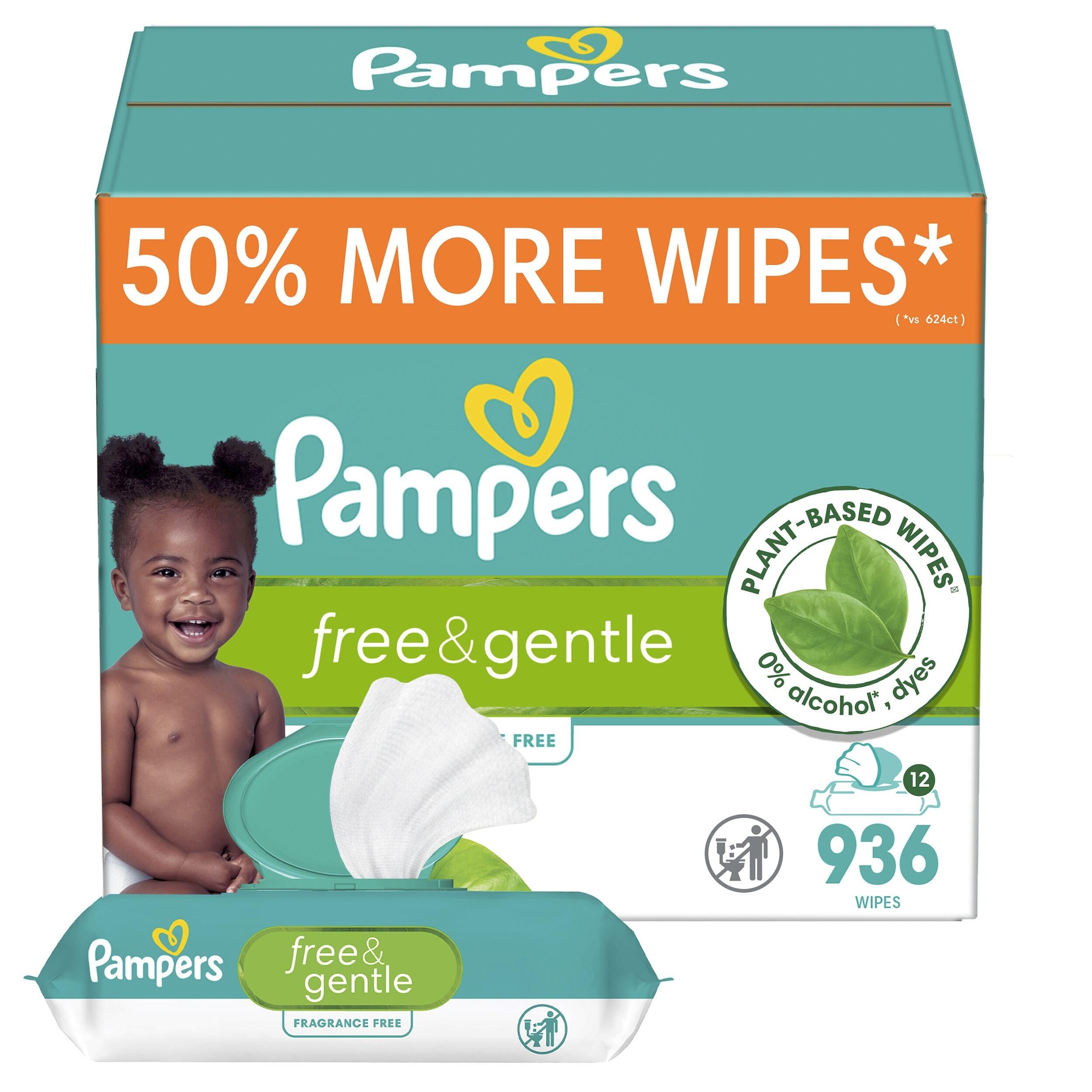 Amazon.com: Pampers Baby Wipes, Free & Gentle
