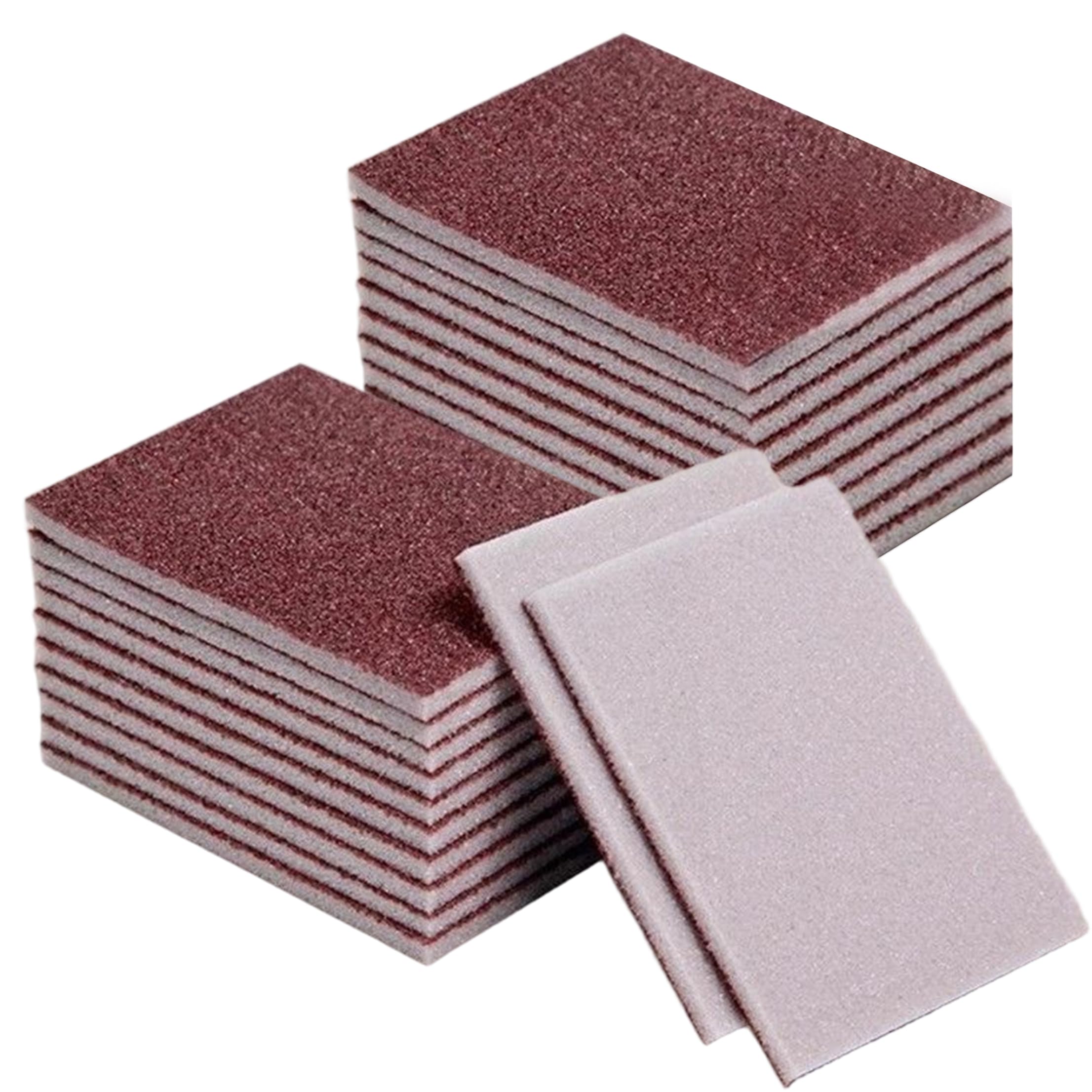 Ginwrek Cleaning Sponges Cleaning Sponge, 20pcs Pot Scrubber Sponges, Diamond Sand Infused Kitchen For Rust & Stubborn Stain Removal