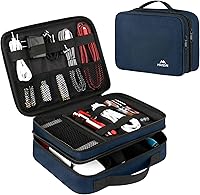 Vista 18 de Matein - Bolsa organizadora de cables, bolsa de almacenamiento de viaje grande y duradera para los accesorios electrónicos de los cables