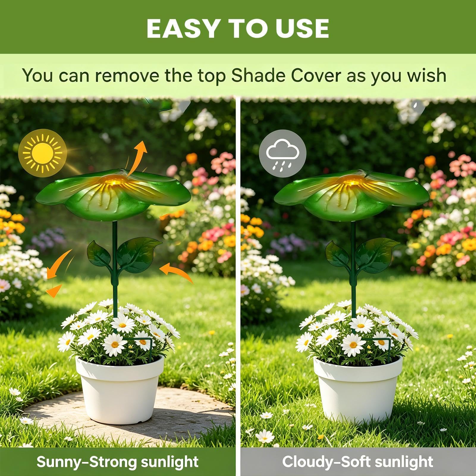 Amazon.co.jp: 植物シェード傘、メタルフラワーステーク多肉植物