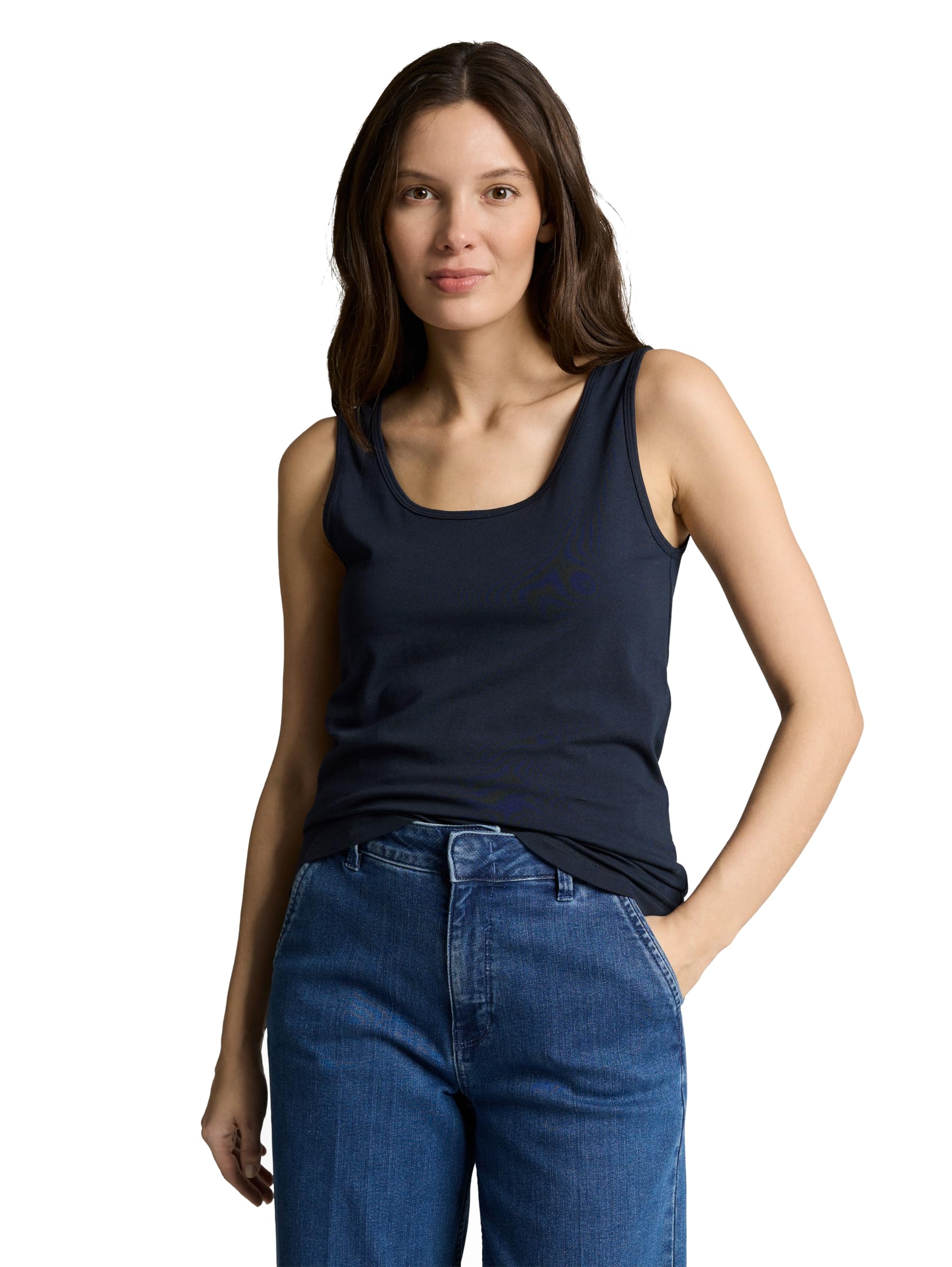 TOM TAILOR Damen Top mit Rundhalsausschnitt