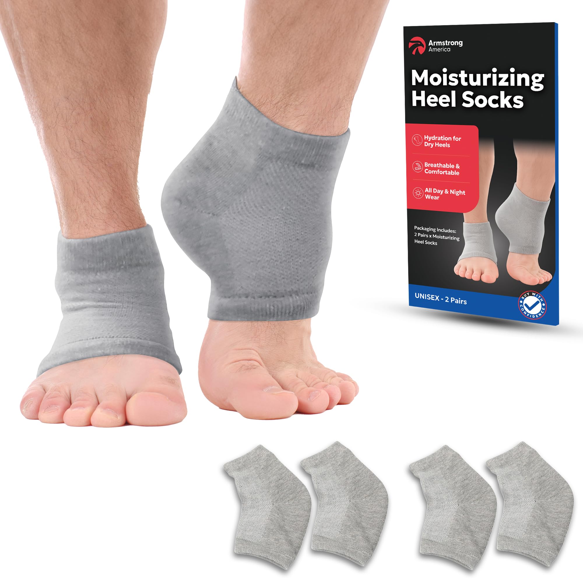 Moisturizing Socks for Men & Women | Aloe Vera Cracked Heel Treatment | Foot Callus Remover | Aloe Socks for Cracked Heels & Dry Feet | Lotion Infused