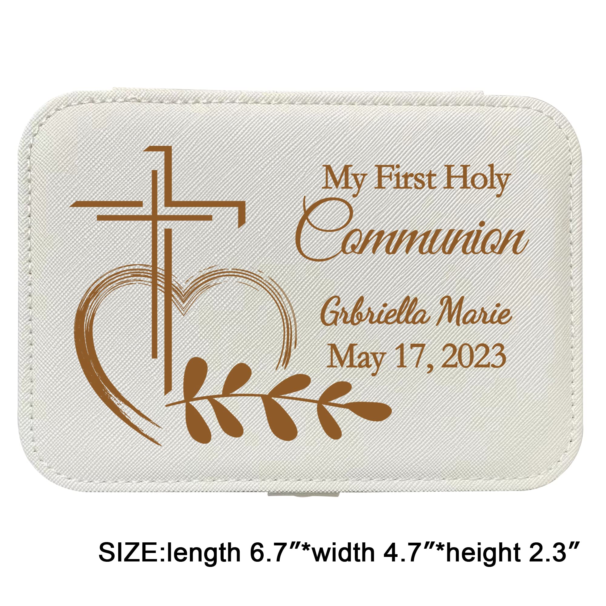 First Communion Gifts for Girls 1st Communion Gifts Custom Jewelry Box with Name Date Cross First Holy Communion Gifts for Girls Personalized First Communion Keepsake
