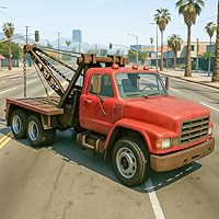US Tow Truck Driving Simulator 2025: Open World Car Towing, Police Missions, GTA Crime City Adventures, Realistic Trucks Parking & Offroad Driving Game