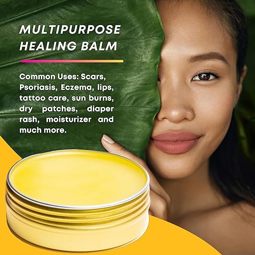 Miniatura 4 de Peruvian Gold  Bálsamo curativo orgánico multiusos  cicatrices, eczema, crema hidratante facial, piel seca, cabello, quemaduras solares  (1 onza