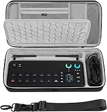 Geekria Audio Interface Carrying Case, Compatible with RØDE RØDECaster Video, Hard EVA Portable Travel Bag (Dark Grey)