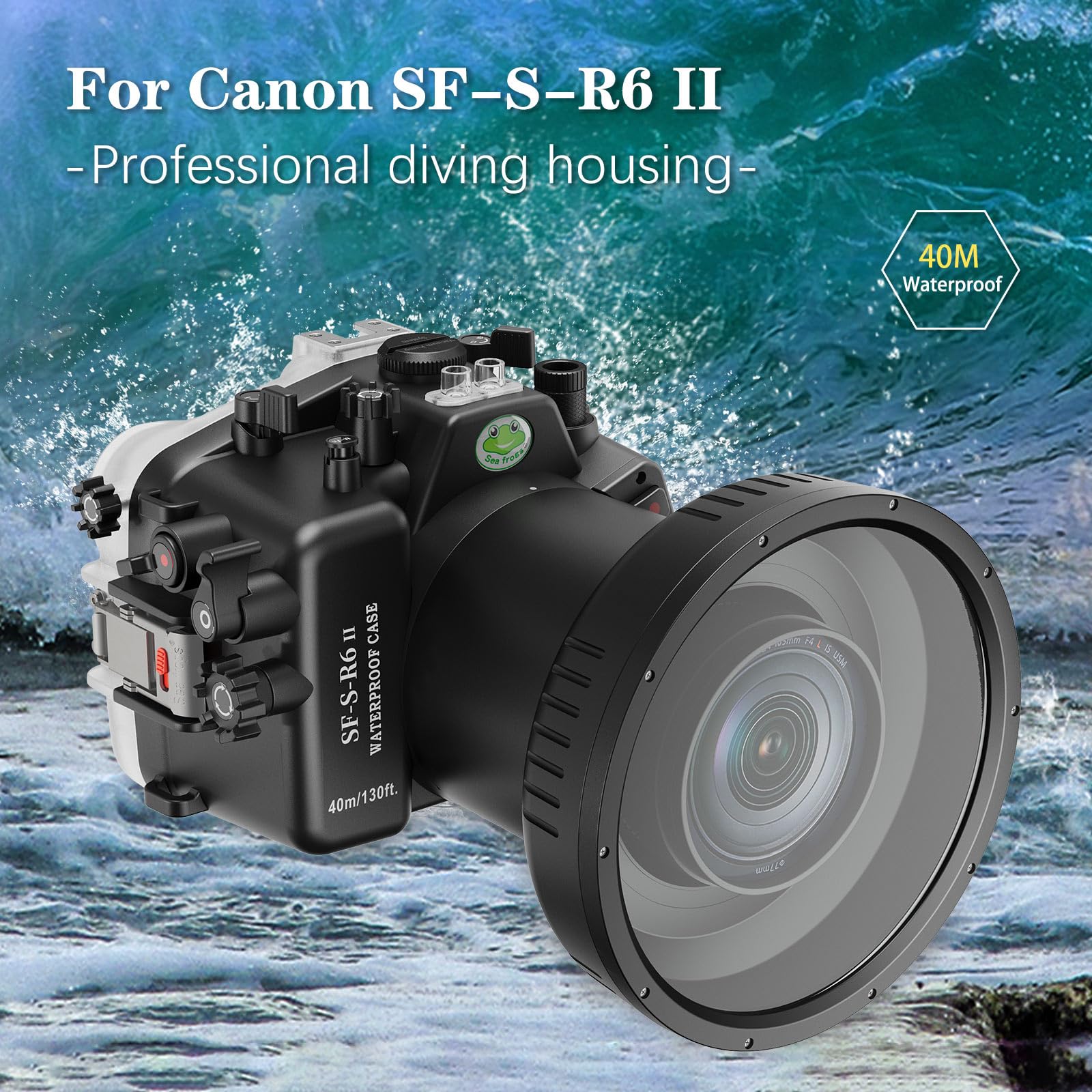 Amazon.co.jp: Canon EOS R6 Mark IIカメラ用水中防水ケース、IPX8 132