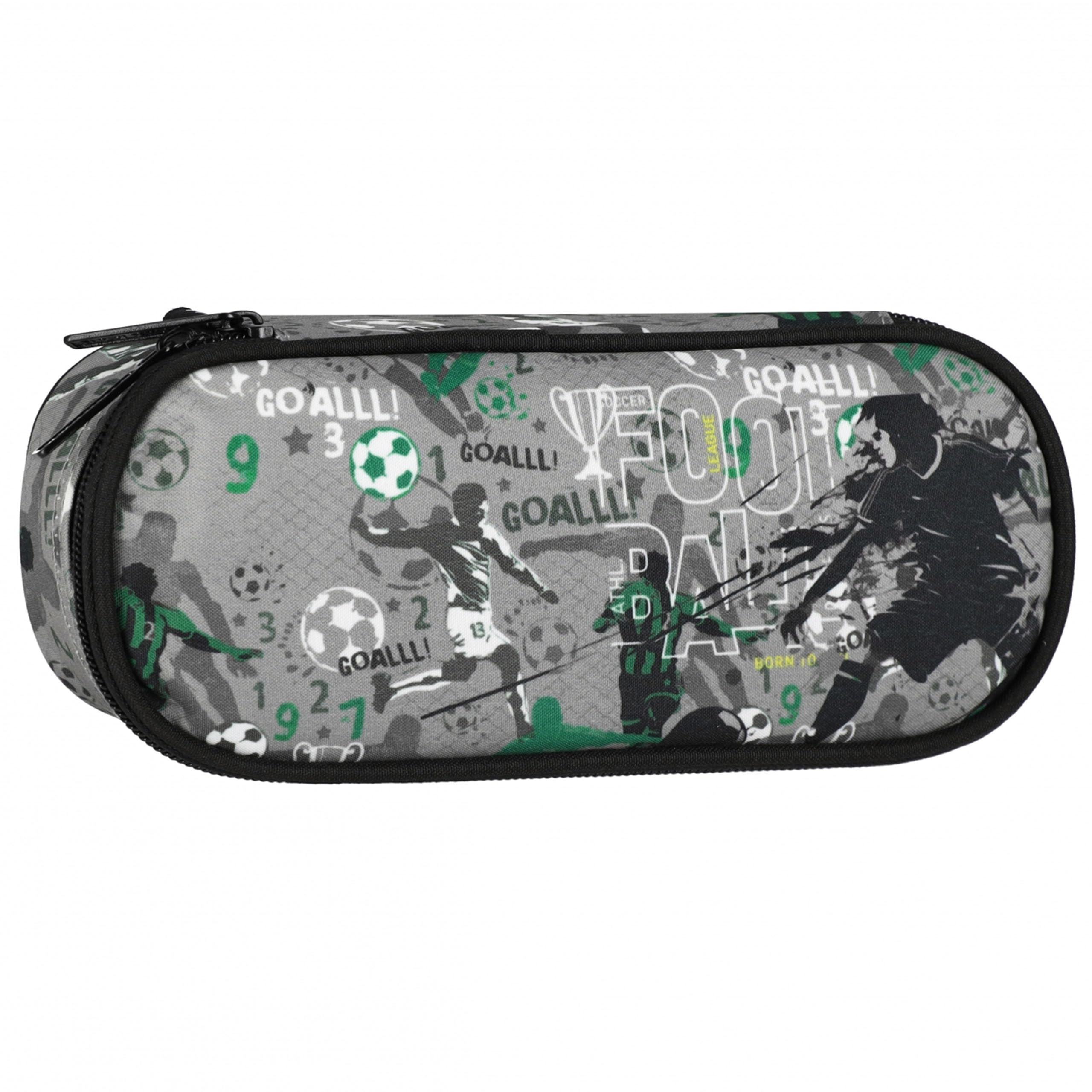 sarcia.eu Football School Pencil Case with Compartments Oval for Boys 22x10x5 cm (Football D)