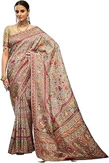 SWORNOF Womens Kanjivaram Banarasi Silk Saree Kanchipuram Patola saree