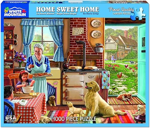 White Mountain Puzzles Home Sweet Home - Rompecabezas de 1000 piezas