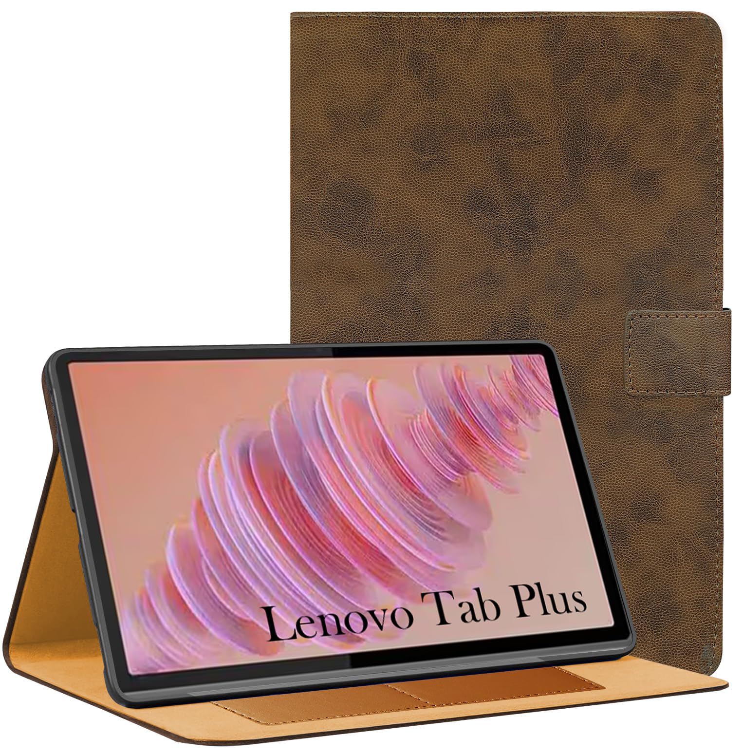 Jkobi Flip Cover Folio Cover for Lenovo Tab Plus 11.5 Inch TB351FU (PU Leather | Multi-Angle Smart Stand | Card Storage Slots | Silicone Back Pouch)-image-41