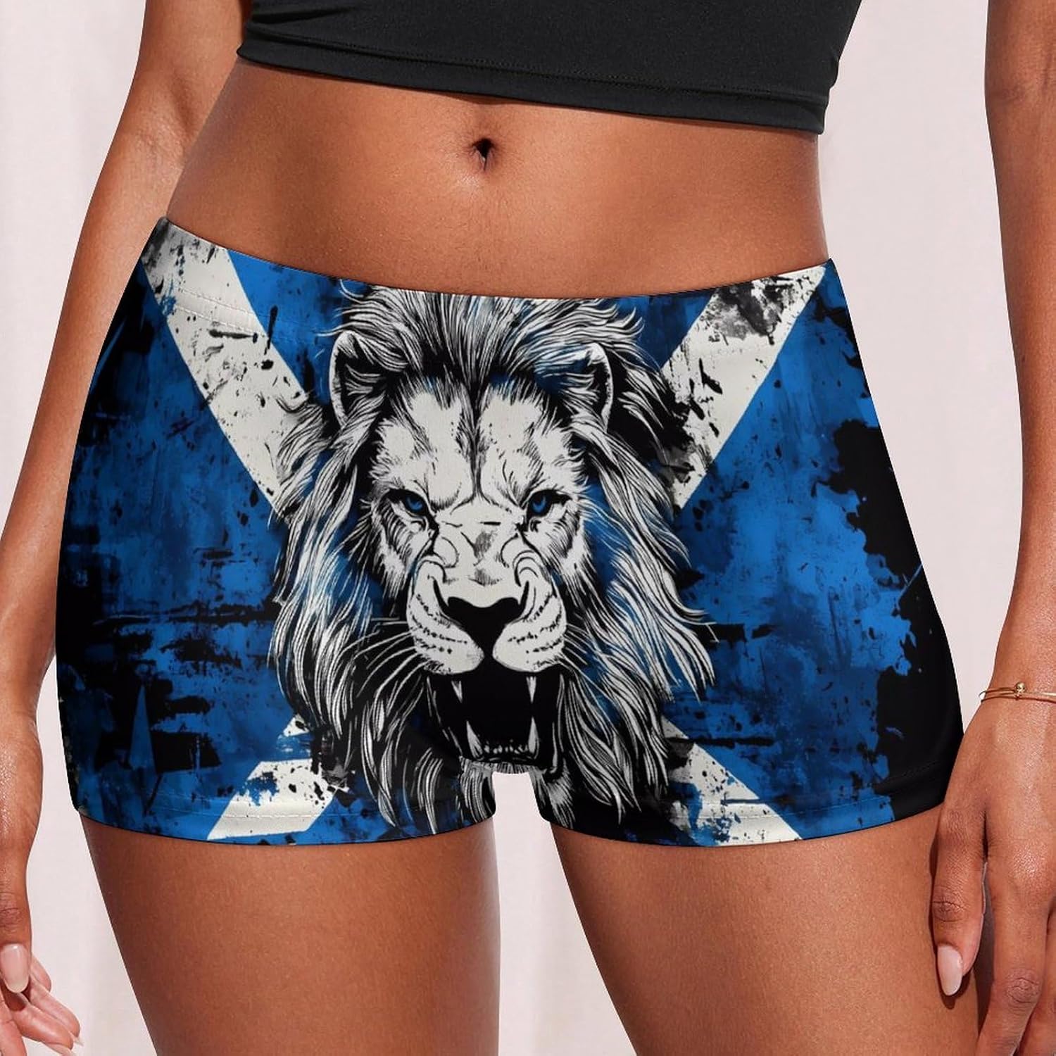 Scottish Scotland Lion Flag Funny Women's Boxer Briefs Breathable Underpants Trunks Stretch Underwear