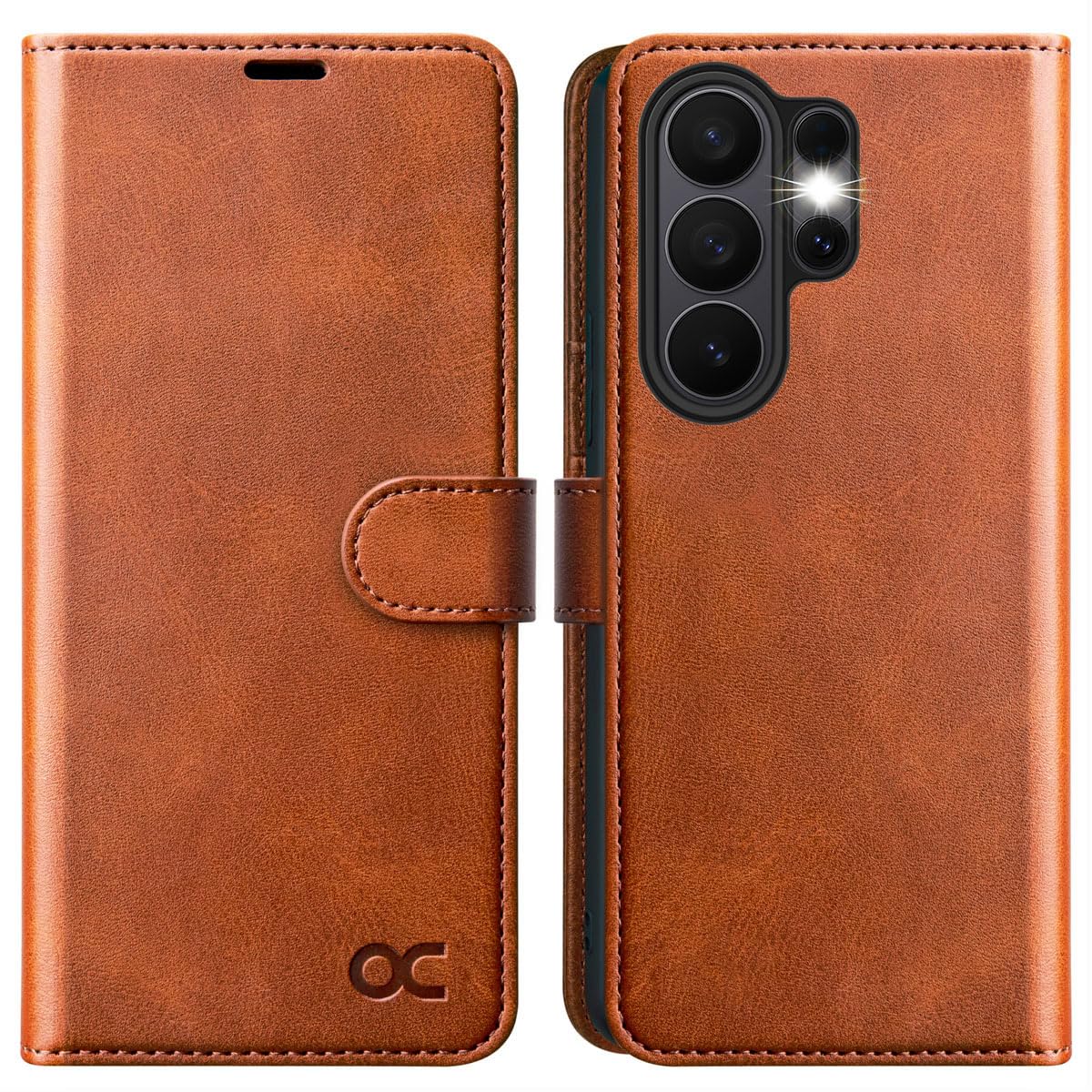 Photo 1 of OCASE Compatible with Samsung Galaxy S26 Ultra Wallet Case, PU Leather Flip Folio Case with Card Holders RFID Blocking Kickstand [Shockproof TPU Inner Shell] Protective Phone Cover 2026, Brown