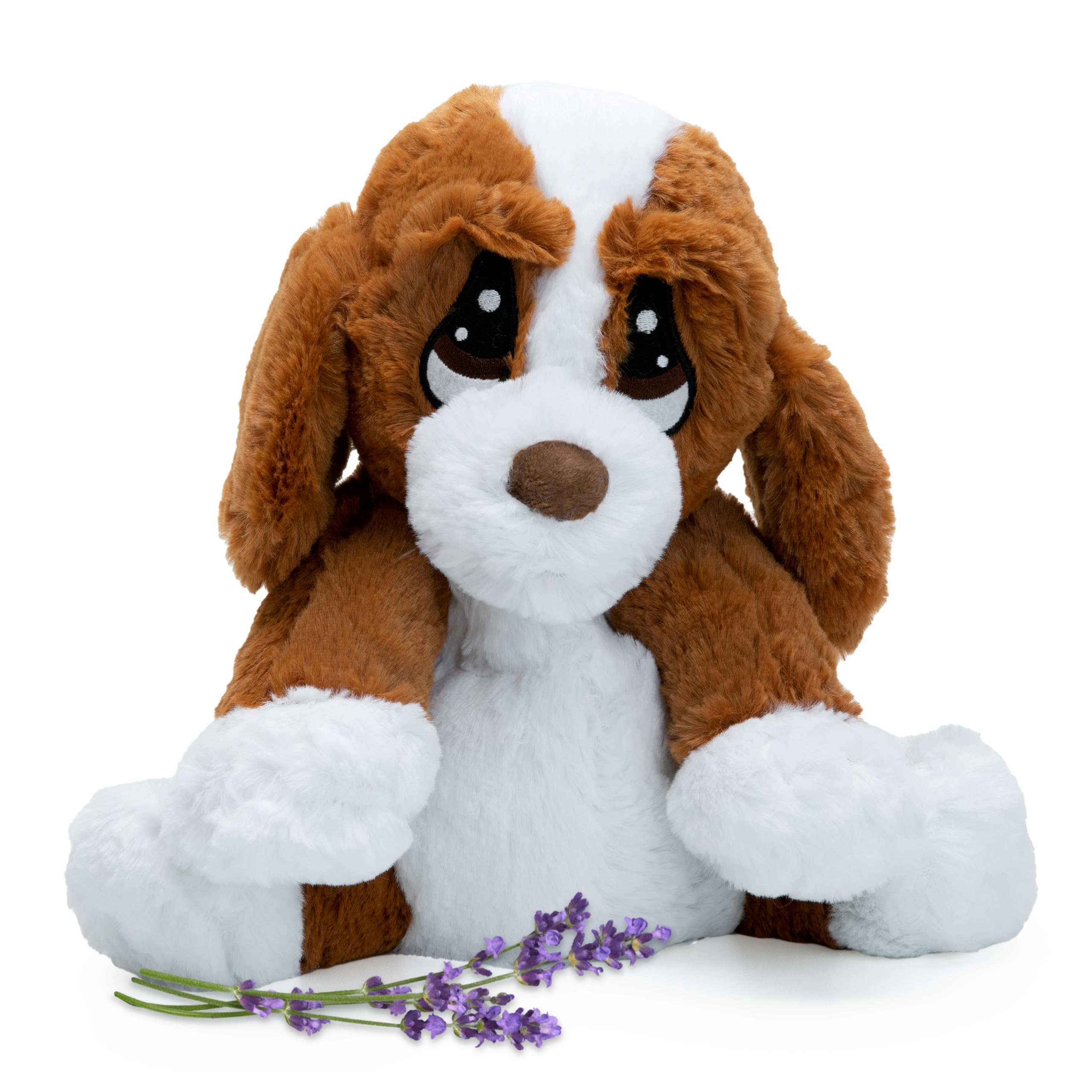 1i4 Group Hound Dog - Microwavable & Weighted Plush Stuffed Animal - Heated Plushie for Warmth - Cute, Soft, Cozy Toy for Adults & Children (Boys, Girls, & Toddlers) by Warm Pals
