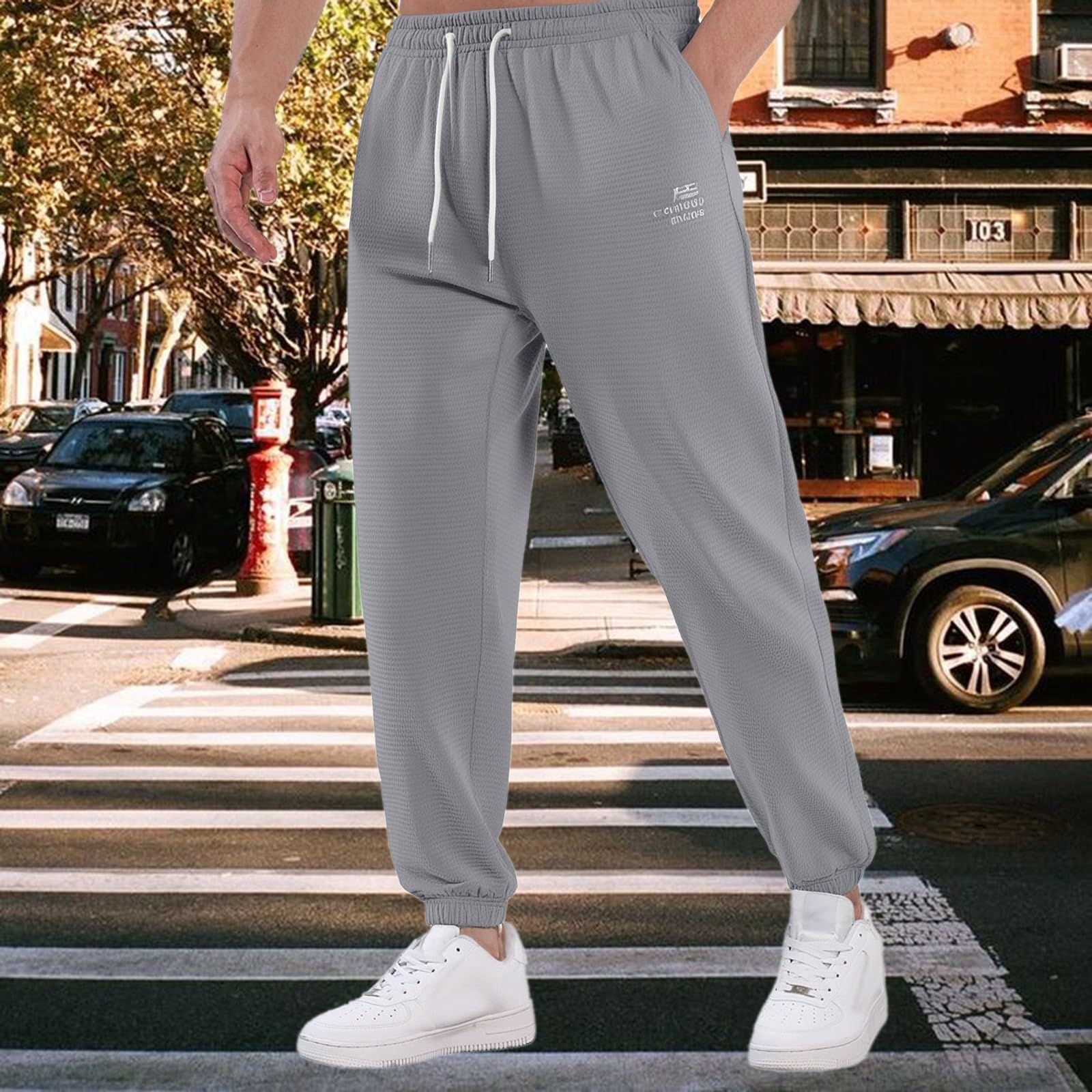 Pantalones de chándal para hombre de malla delgada transpirables verano
