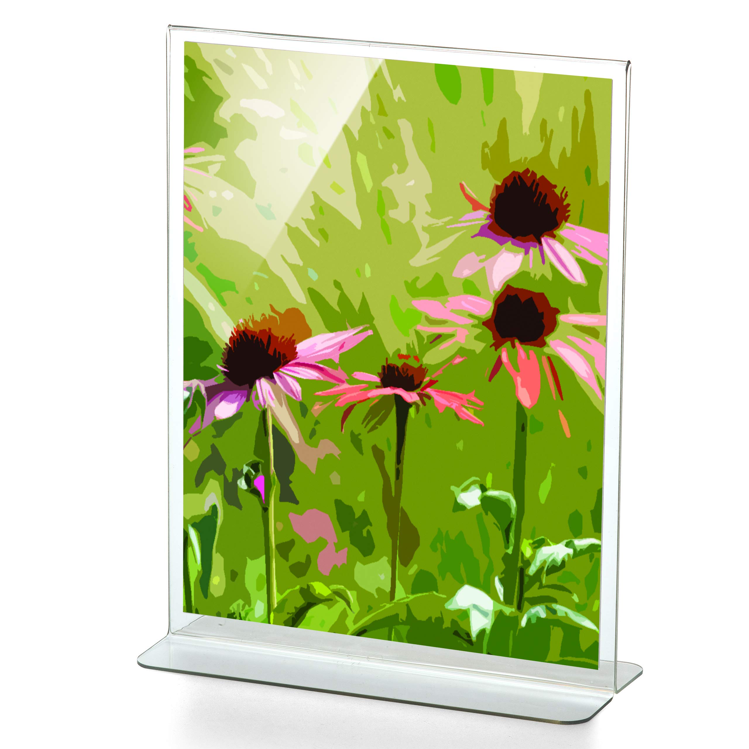Officemate Supporto verticale verticale per cartelli, 21 x 28 cm, trasparente, fornito in 6 pezzi (23063)