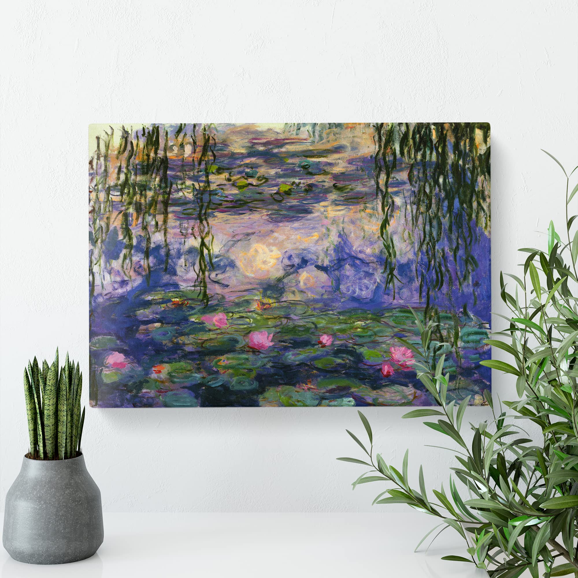 Water Lilies Lily Pond Vol.11 By Claude Monet Canvas Print, Mixed, 25L x 50W cm - Image 3