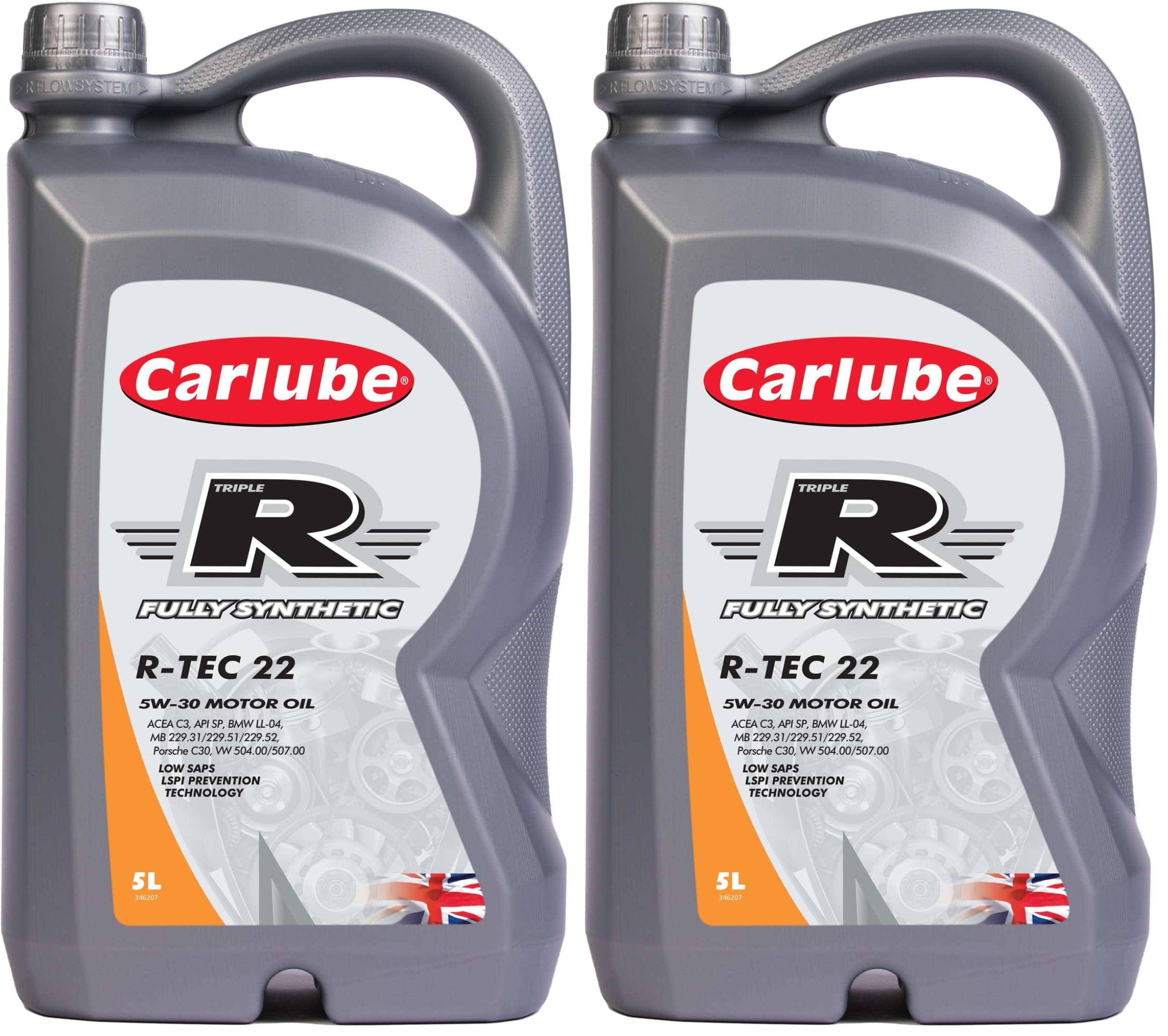 CarLube Triple R 5W-30 VW huile 100% synthétique R-TEC 22, 5 L (Lot de 2)