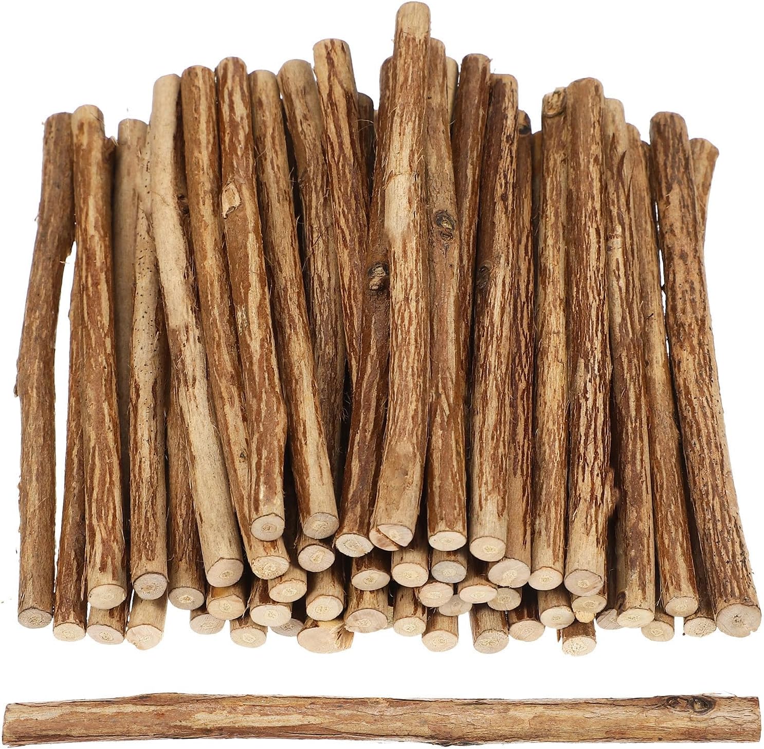 120pcs Wooden Project Sticks Rustic Craft Materials for Decor
