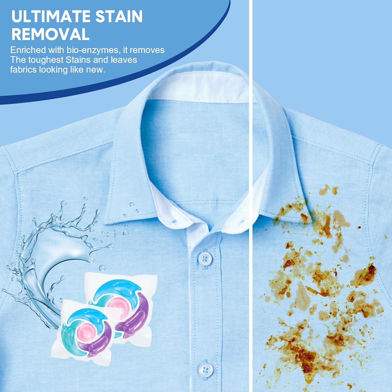 200 Count Laundry Detergent Pods Bulk 4 in 1 Washing Machine Detergent Pods Ultra Concentrated Tackles Tough Odors, Fruity Aroma - Image 2