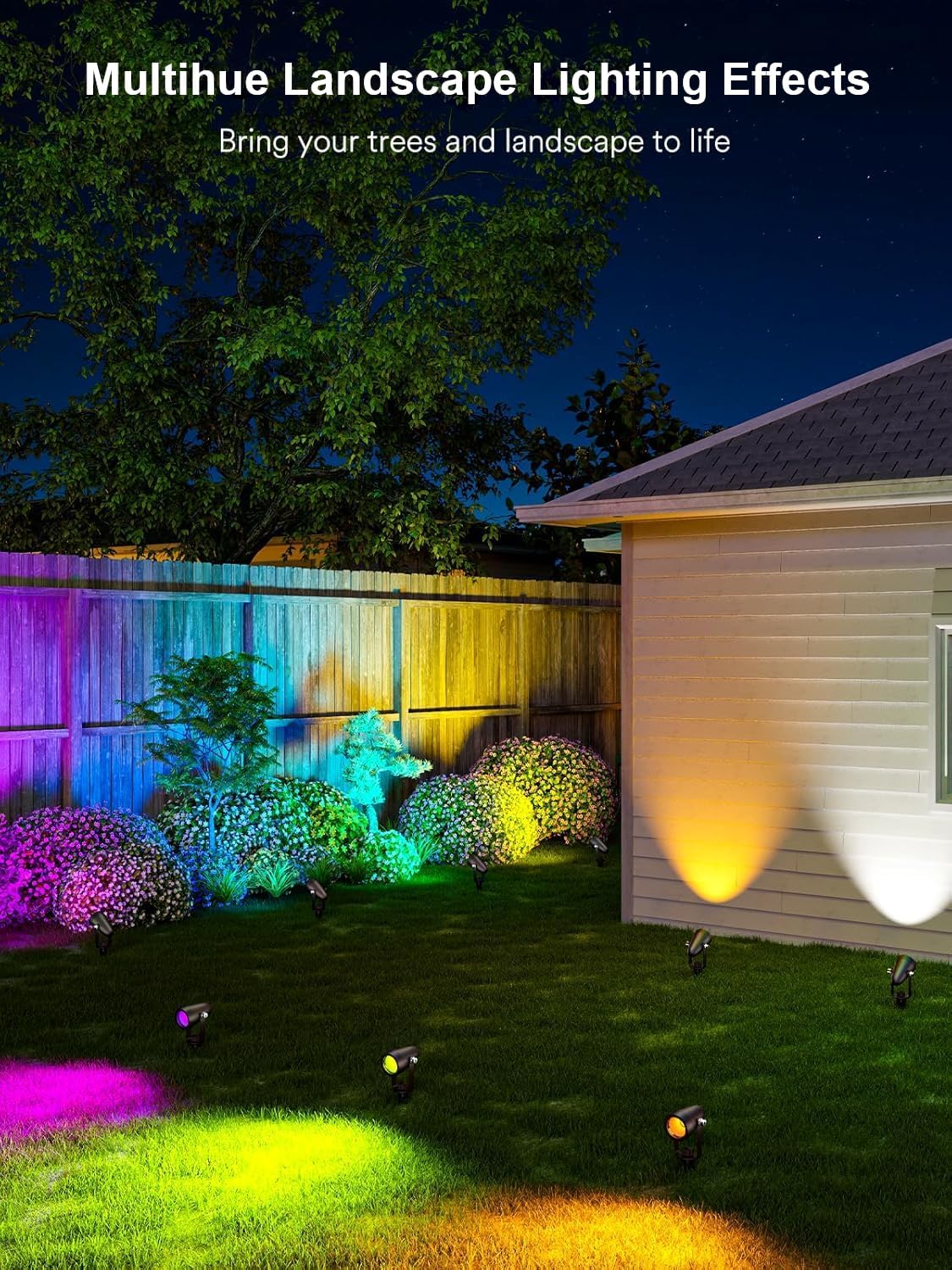 ANGELHALO Landscape Spotlights, Smart Outdoor Spotlights IP65 Waterproof, WiFi Low Voltage Color Changing Outdoor Lights for Yard Garden Pathway Lawn, Compatible with Alexa, 6 Pack ANGELHALO Landscape Spotlights, Smart Outdoor Spotlights IP65 Waterproof, WiFi Low Voltage Color Changing Outdoor Lights for Yard Garden Pathway Lawn, Compatible with Alexa, 6 Pack