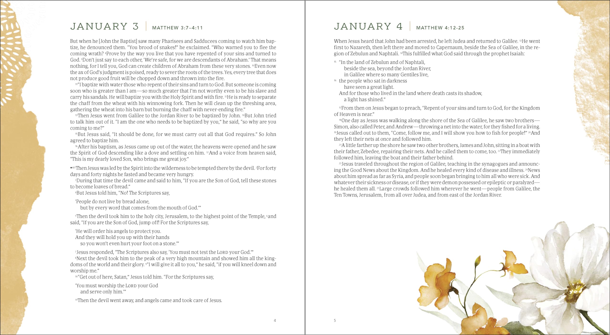 The One Year Bible New Testament: NLT (Softcover, Floral Paradise) - Image 6