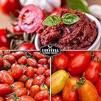 Vista 3 de Pasta de semillas de tomate para plantar, paquete variado de 2 con Roma y San Marzano, tomates tradicionales sin OMG para salsa, enlatado y cocinar.