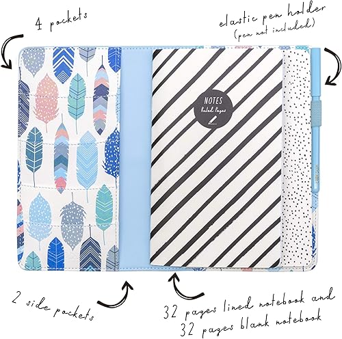 Miniatura 4 de Pukka Pad, Carpe Diem - Cuaderno de viaje recargable, diario de escritura, cuadernos en blanco y rayados incluidos, 8.58 x 5.51 pulgadas, azul cielo