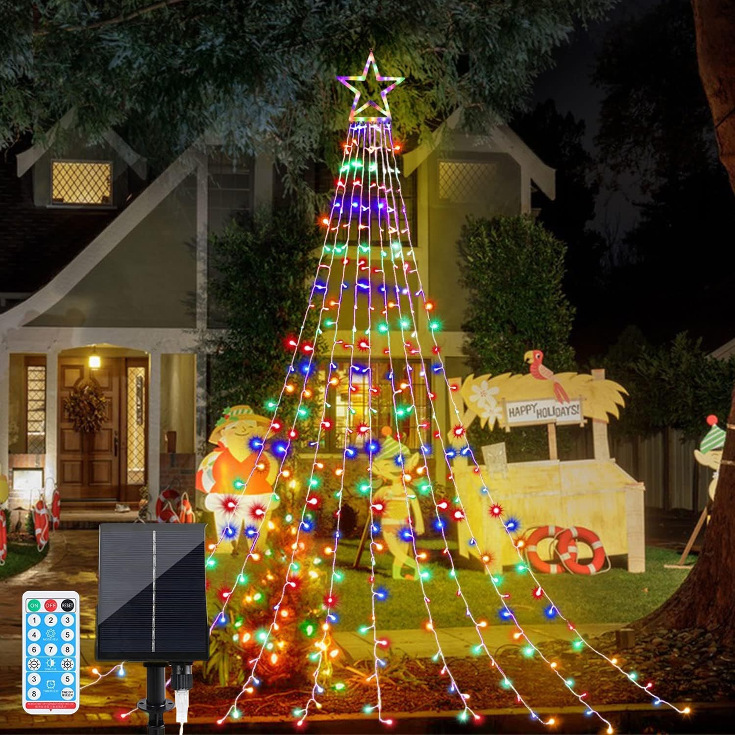 Amazon.co.jp: ソーラー イルミネーション ライト カーテンライト LED