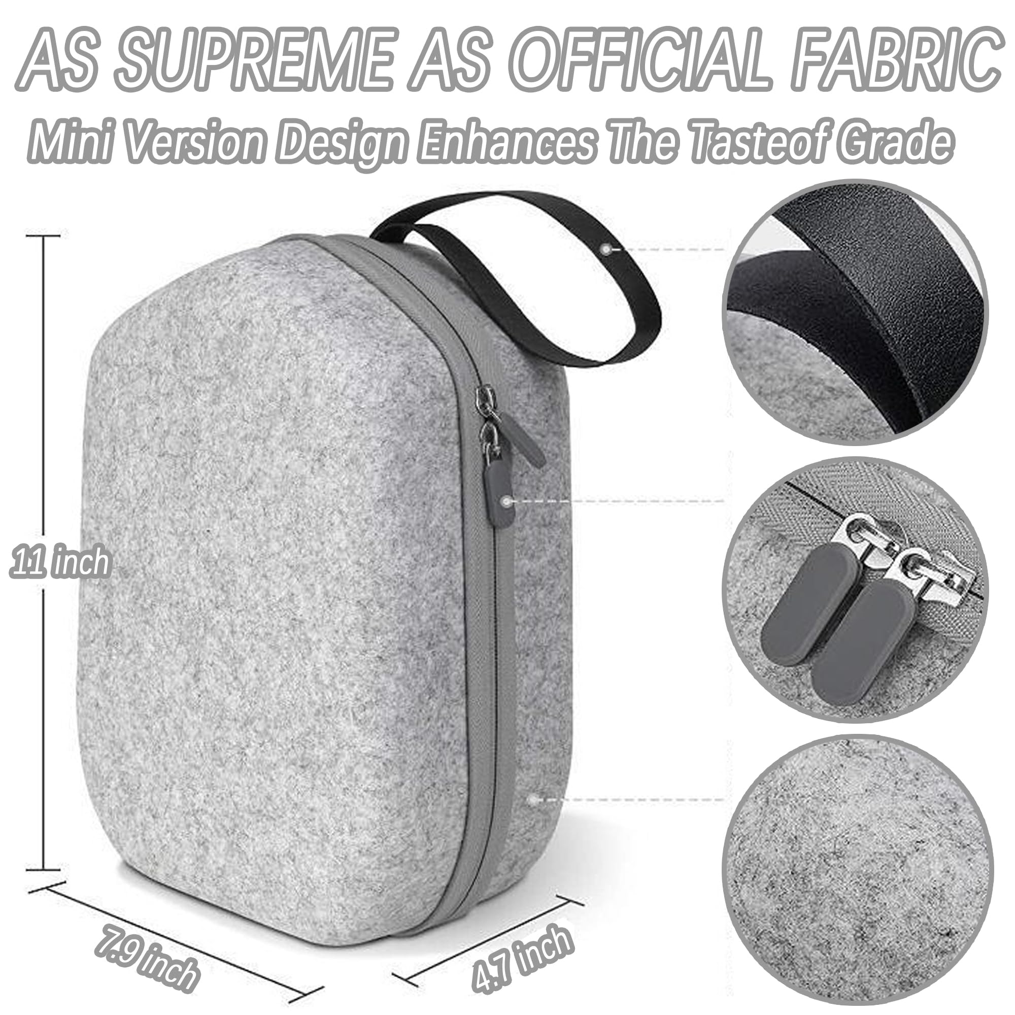 MINGZE Funda Rígida, Transporte Estuche Protectora para Meta 3, Accesorios Auriculares VR Controlador Correa Elite Gafas de Realidad — view 5
