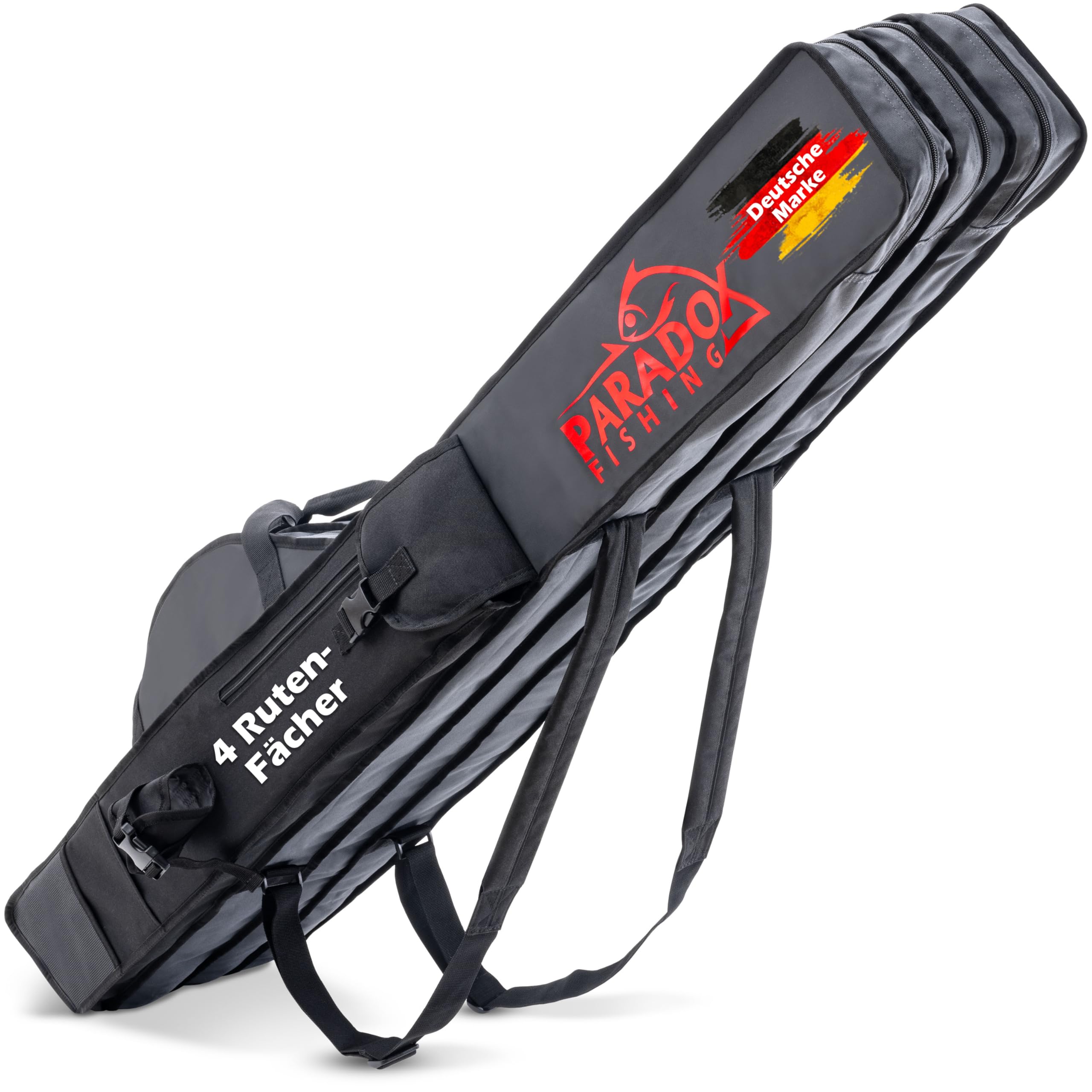 Paradox Fishing Rutentasche 2/3/4 Fächer I 120cm/130cm/150cm/160cm/190cm I Angeltasche Rutentasche Rutenfutteral Angeltasche - Angelrutentasche