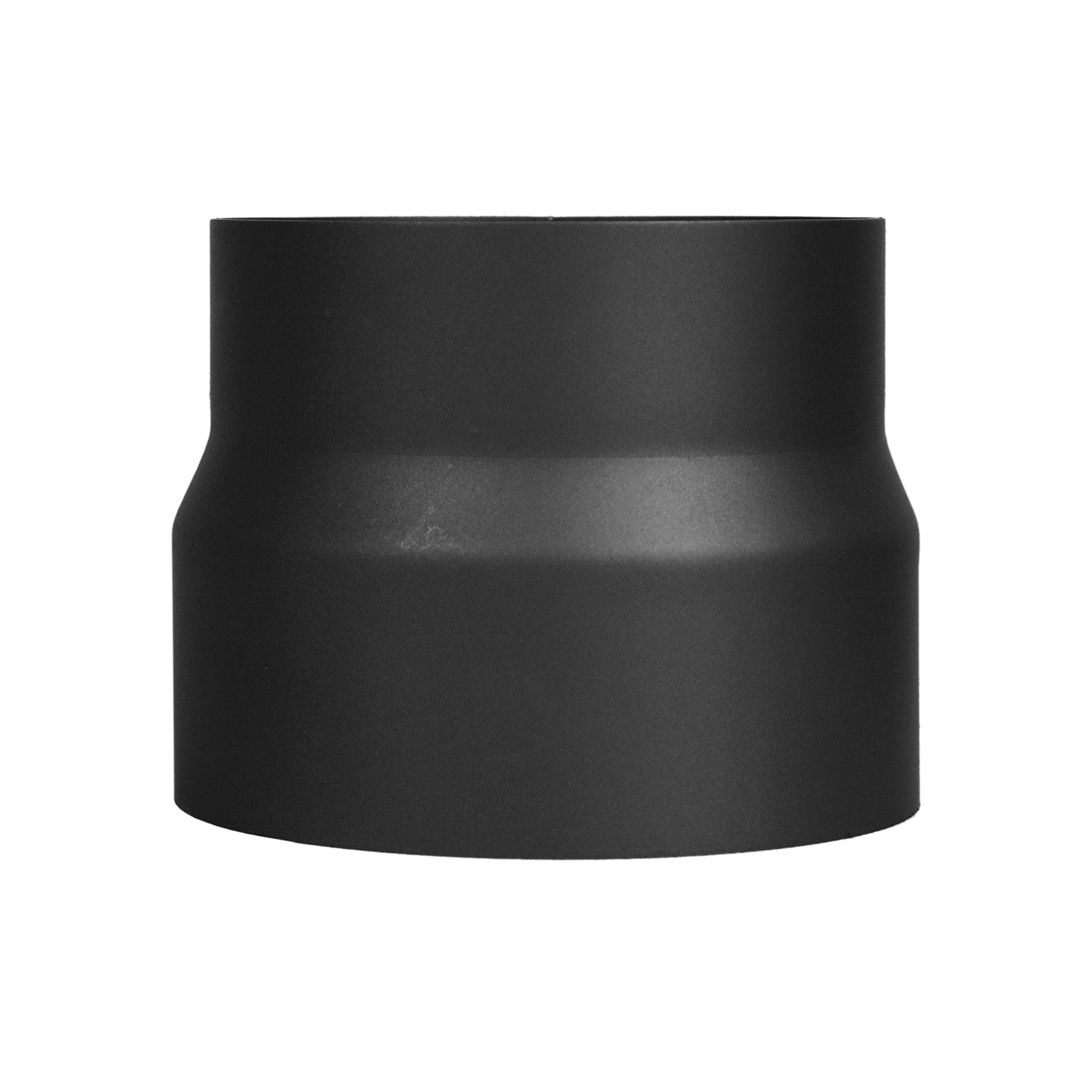 LANZZAS Ofenrohr Reduzierung von Ø 160 mm auf Ø 150 mm - Farbe: schwarz-metallic - Rauchrohrreduzierung