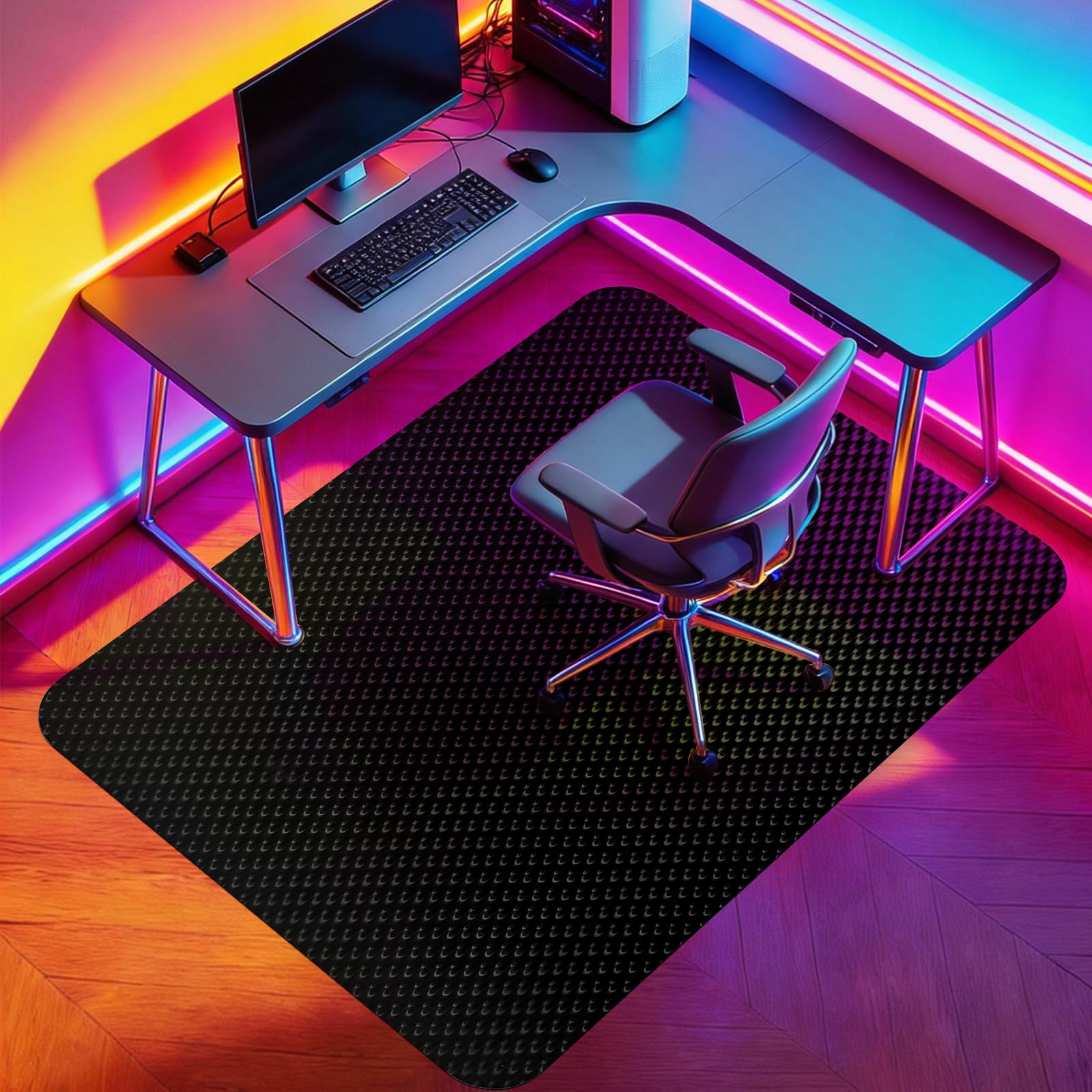 Vicwe Gaming Chair Mat for Hard Floor 46 x 60 Computer Chair Mat for Tile Floor Anti-Slip Hard