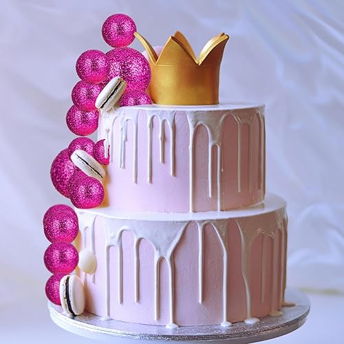 Miniatura 5 de 30 bolas de purpurina para tartas, decoración de tartas de bricolaje, decoración de tartas de bolas, decoración de cupcakes para fiesta de