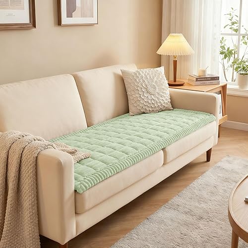 Miniatura 7 de Smiry - Funda de sofá lavable para perros, funda antideslizante y mullida para sofá de 3 cojines, apta para mascotas, funda gruesa y suave para