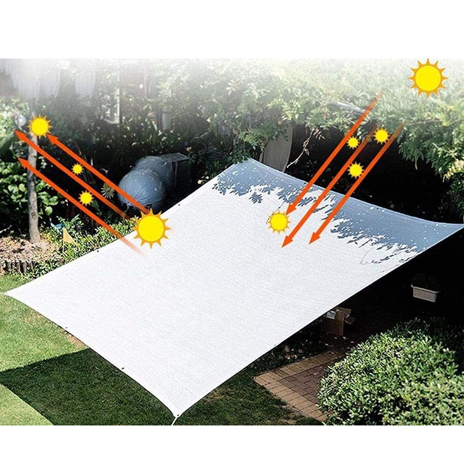 Red De Sombra Para Invernadero,85% Resistente A UV Bloqueador Solar Sombra Paño,Malla Sombreo,Vela De Sombra Con Ojales,Toldo, Para Planta Del Jardín De Flores Barn Patio (6x8m/19.7x26.2ft)