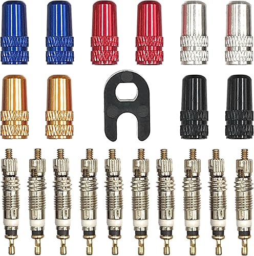 NeoPRO 10 núcleos de válvula Presta y 10 tapas de repuesto de latón sin cámara para bicicleta de carretera sin cámara, Stan's, Vittoria,