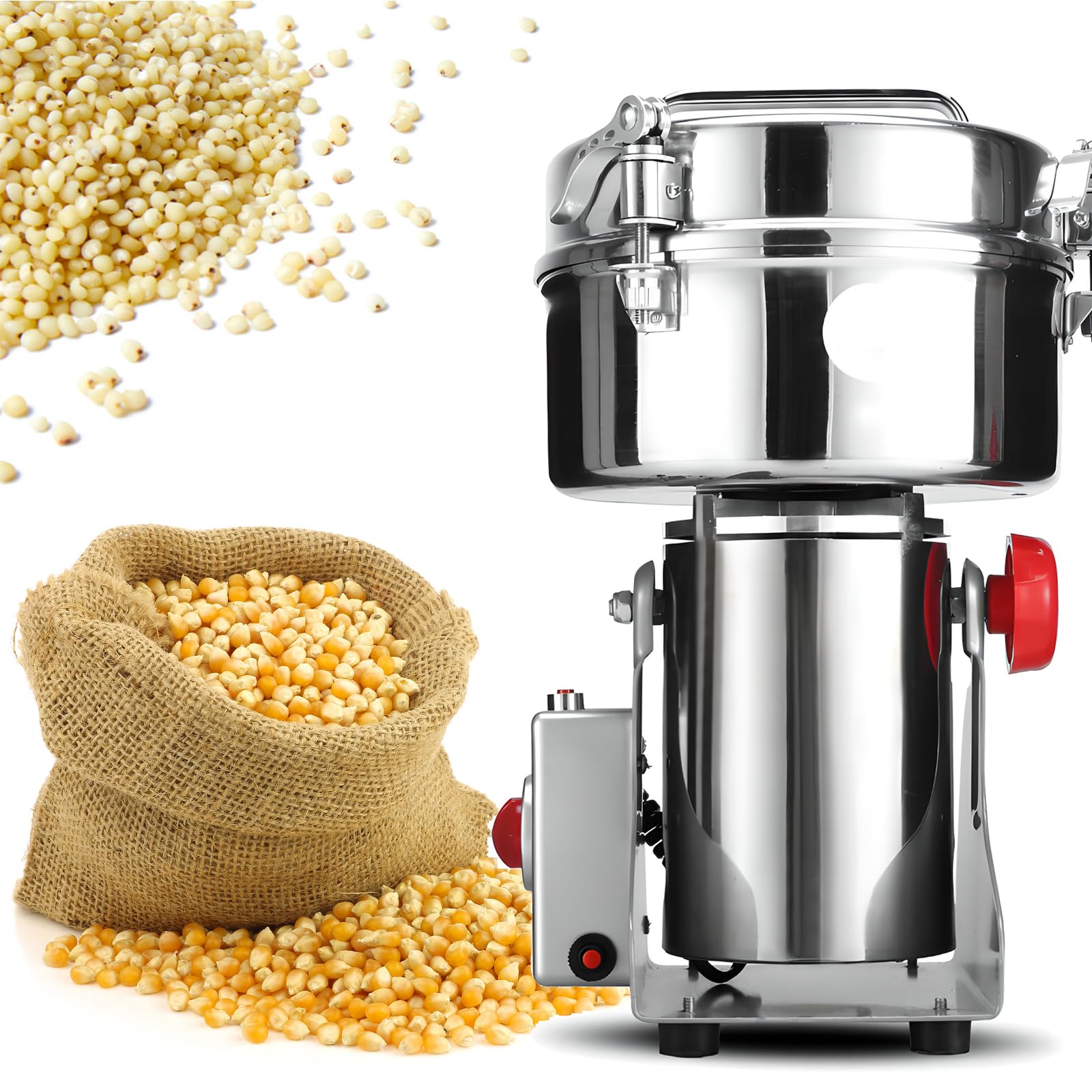 Moulin à grains électrique 2500g oscillant pour moudre les épices dures sans effort