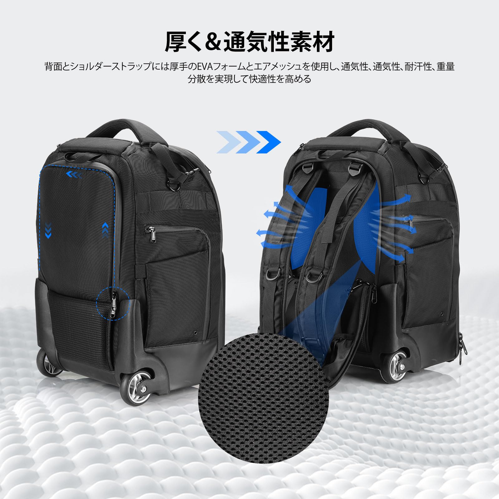 Amazon | NEEWER 2in1 カメラバッグ トロリーケース 着脱式 防水 耐