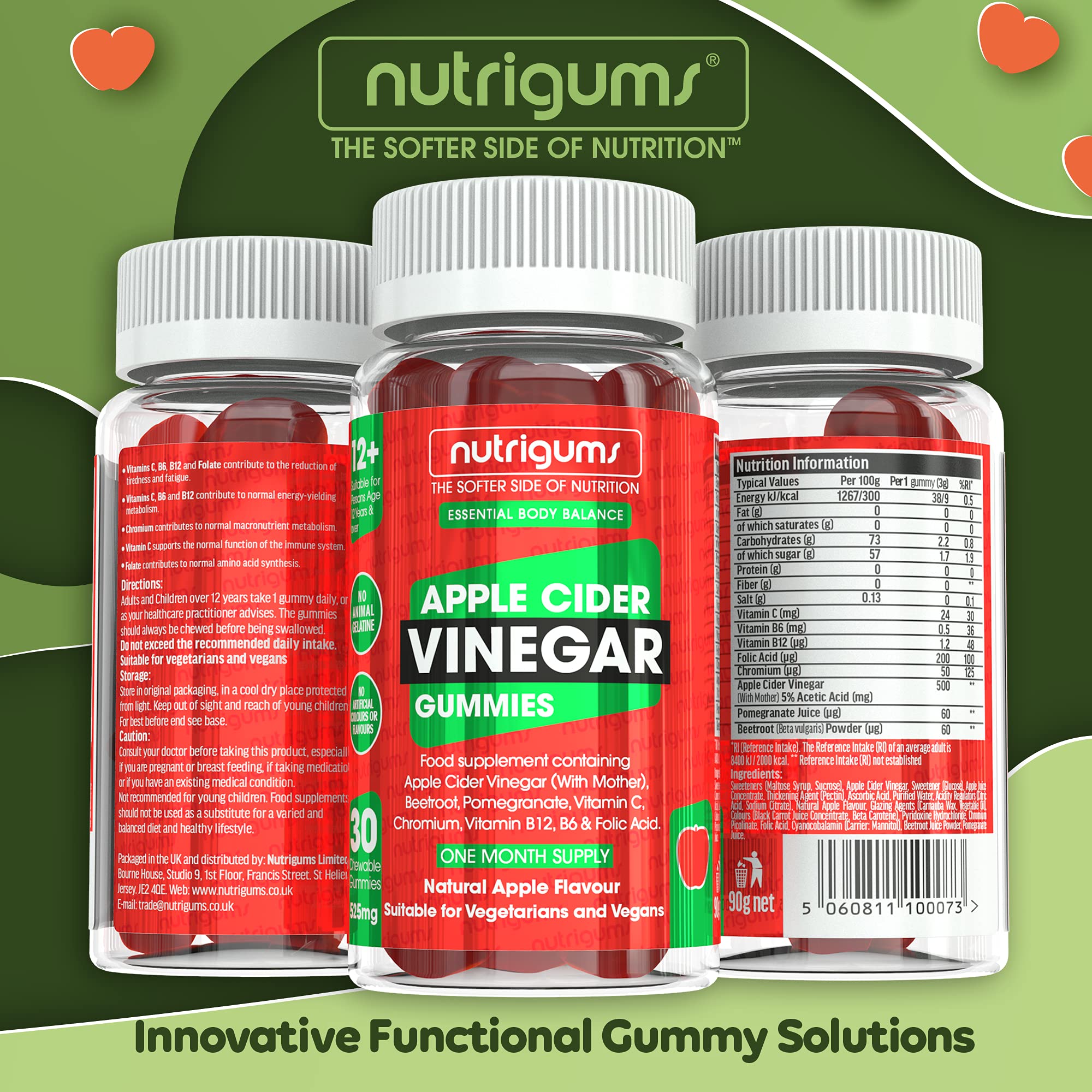 NUTRIGUMS® Apple Cider Vinegar Complex with Mother 1050mg per