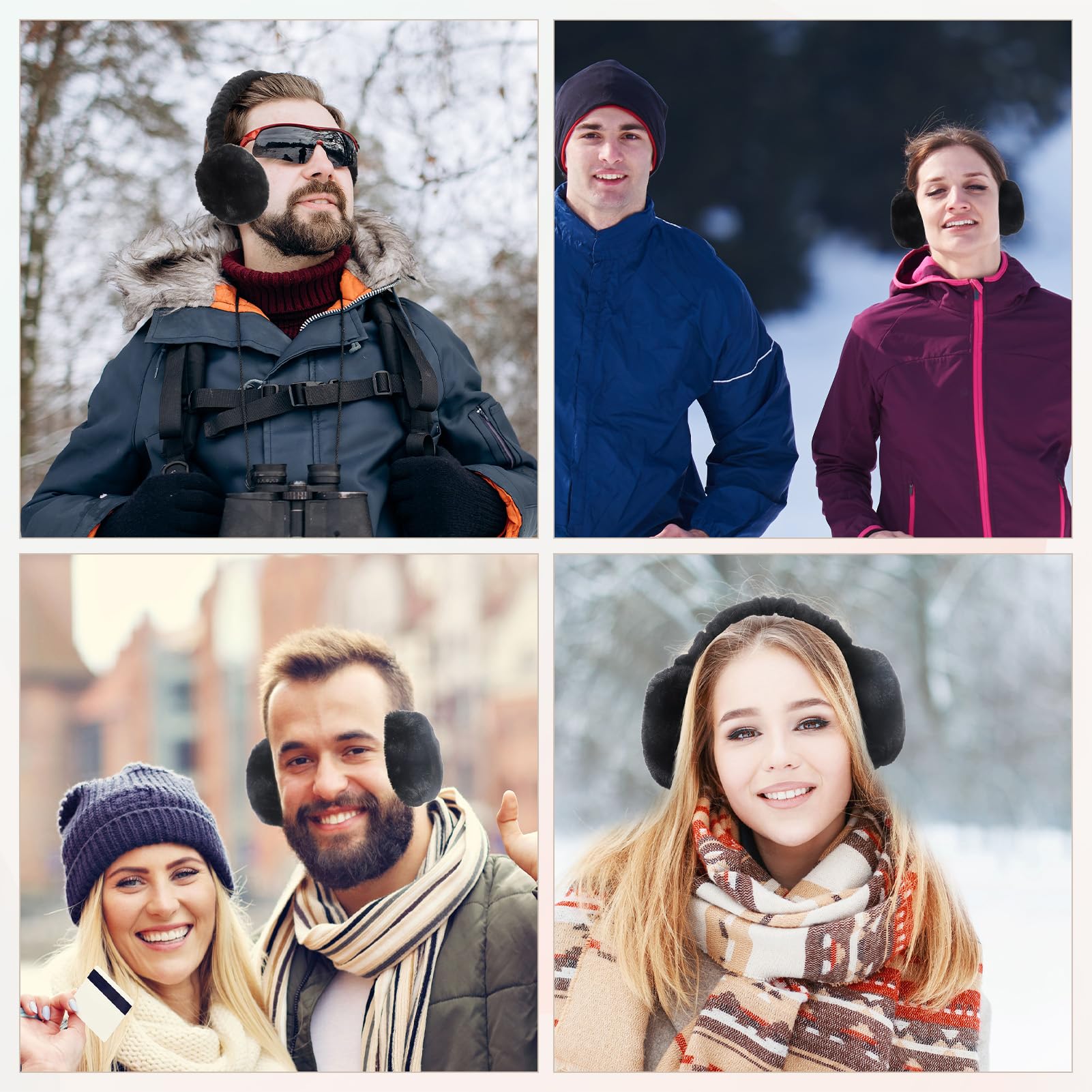 Apricitie Winter Ohrenwärmer Faltbare Ohrenschützer Verstellbarer Plüsch Ohrenschützer Warme Earmuffs Ear Muffs Ear Warmers Kälteschutz Winterzubehör für Damen Herren
