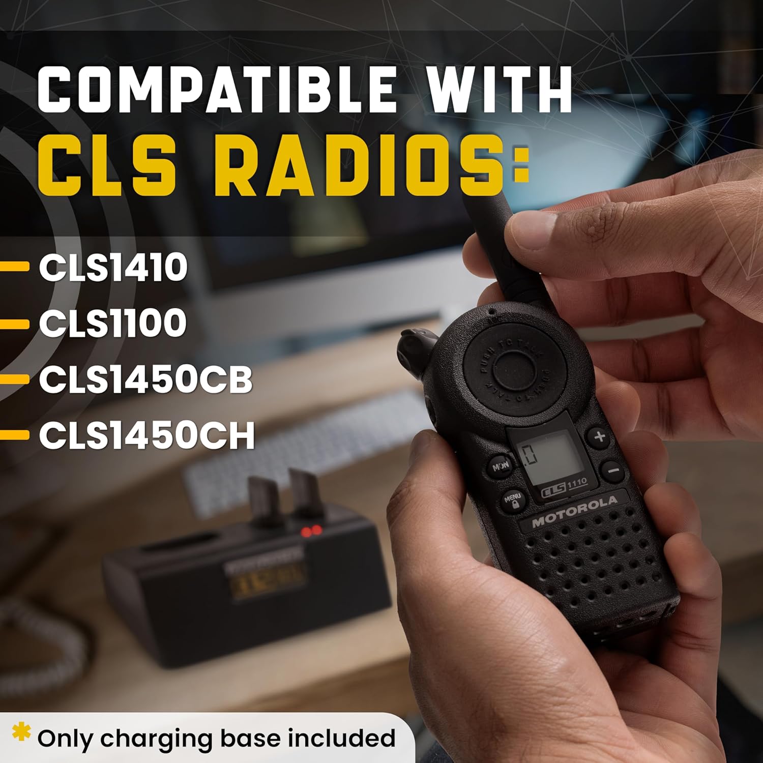 Artisan Power Transformer Charging Station for Motorola CLS Series with Power Supply - Charges 1 Radio & 2 Batteries (Radio & Batteries not Included)