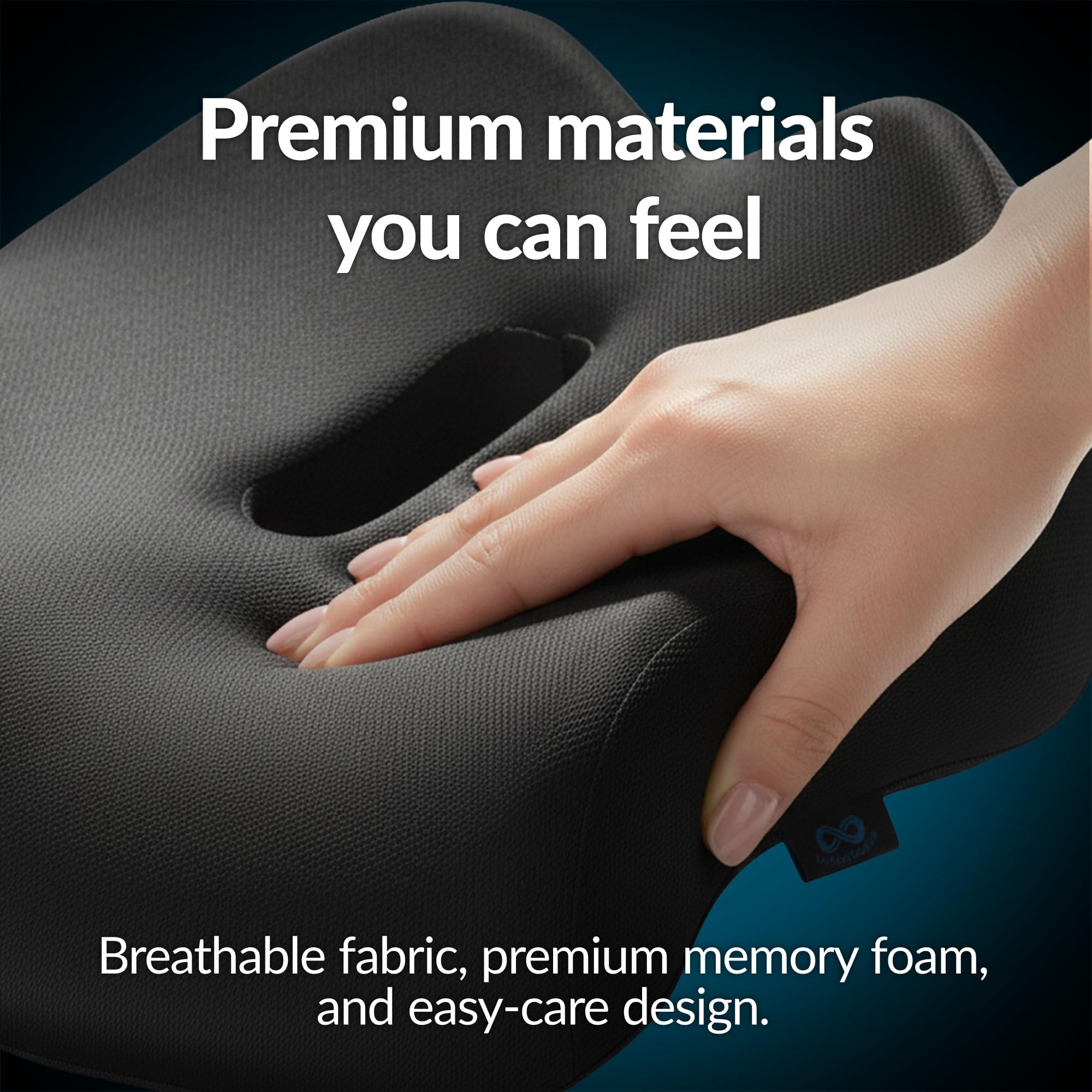 Everlasting Comfort Doctor Recommended Memory Foam Seat Cushion for Office Chairs Car - Ergonomic Office Desk Accessories - — view 4