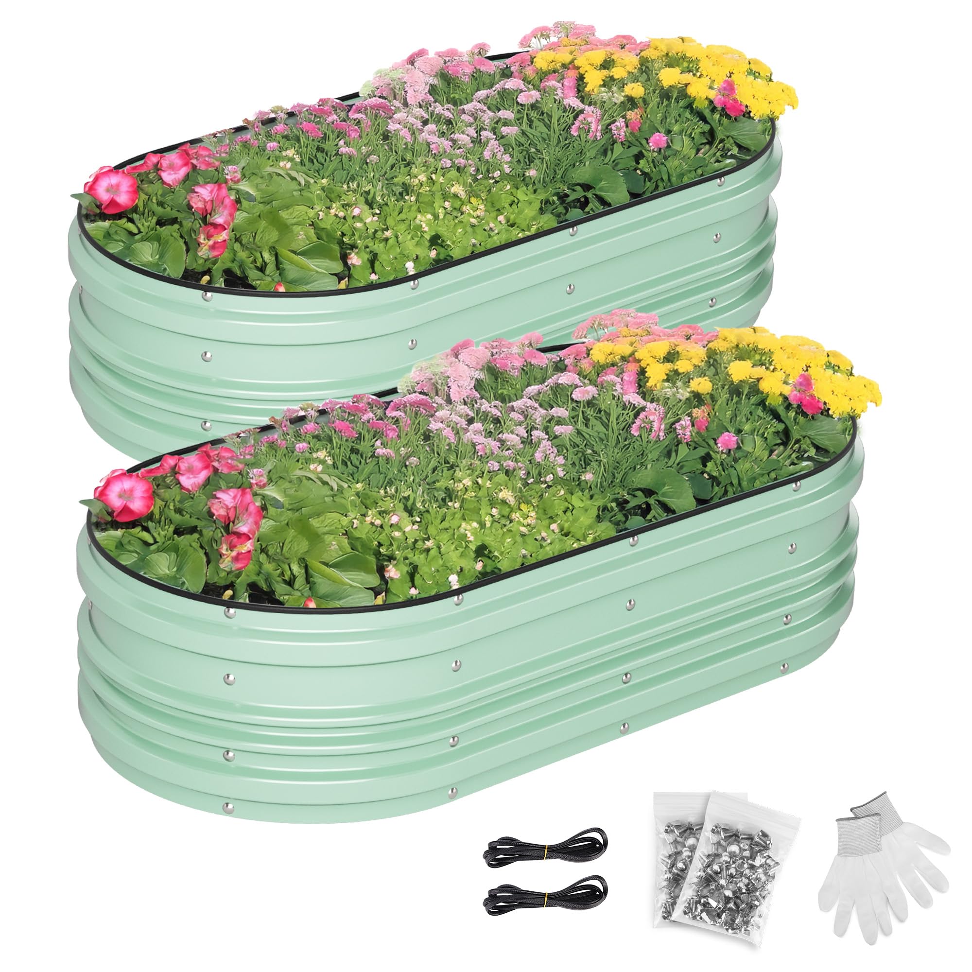 WORKPRO Raised Garden Bed Light Green