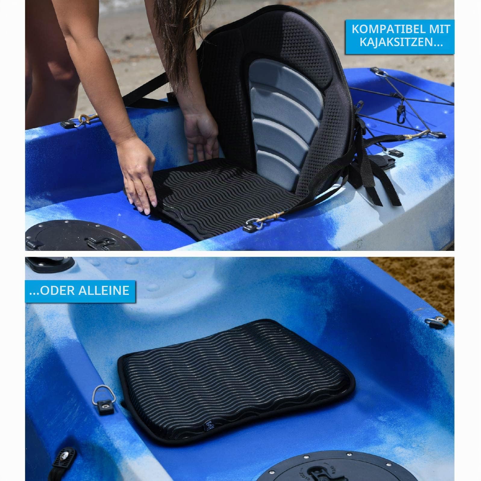 Hornet Watersports Rutschfestes Kajak-Sitzkissen, ideal für Kajakfahren, Kanufahren und mehr