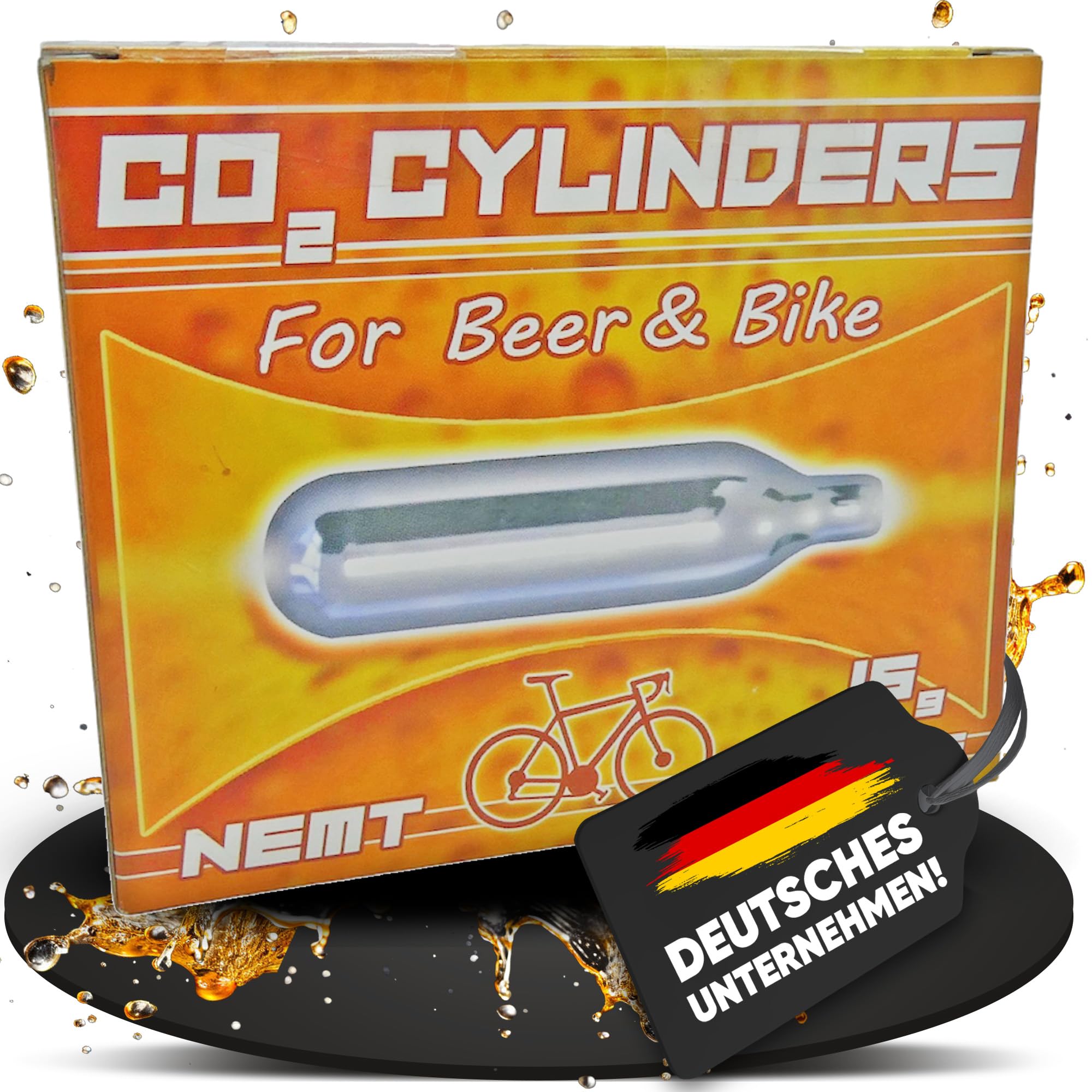 10 Capsule Di CO2 Da 16 G Per Sistemi Di Birra, Senza Filettatura - Per Pompe Ad Aria E Gasatori - Cilindri In Acciaio, Monouso