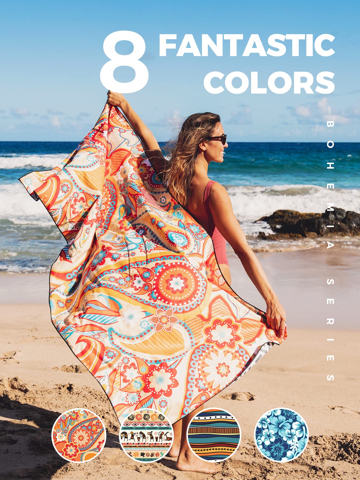 OCOOPA Microvezel strandhanddoek, ultralicht, sneldrogend